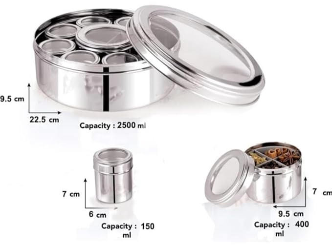 New 12 in 1 Stainless Steel Masala Box