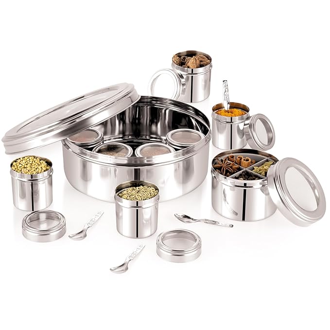 New 12 in 1 Stainless Steel Masala Box