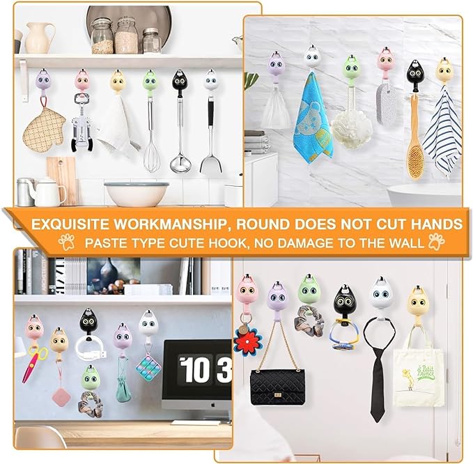 Cute Wink Cat Hooks