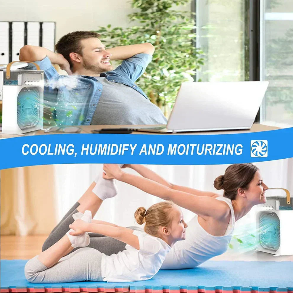 Portable Air Cooler Fan with RGB Lights