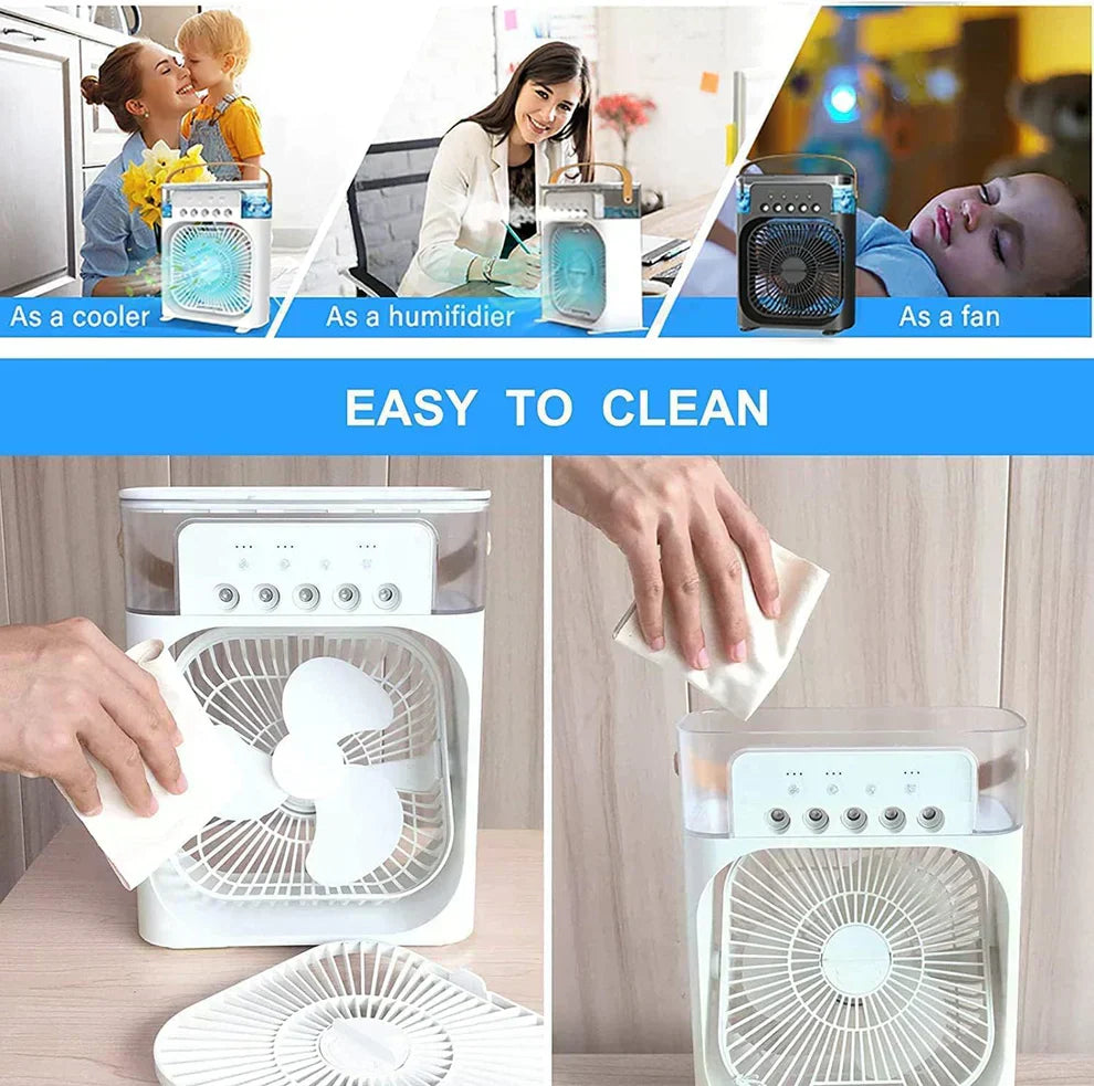 Portable Air Cooler Fan with RGB Lights