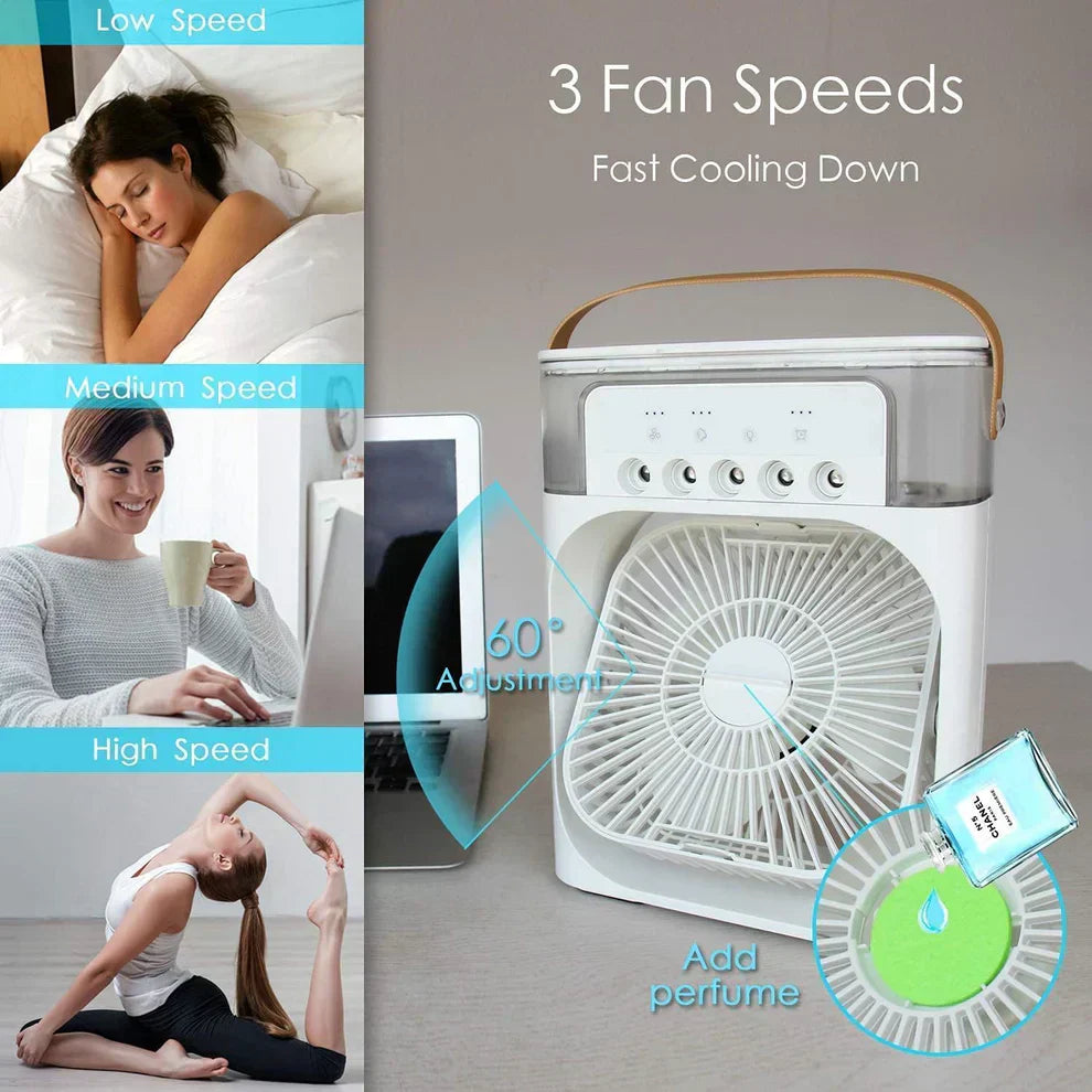 Portable Air Cooler Fan with RGB Lights