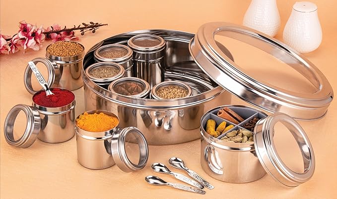 New 12 in 1 Stainless Steel Masala Box