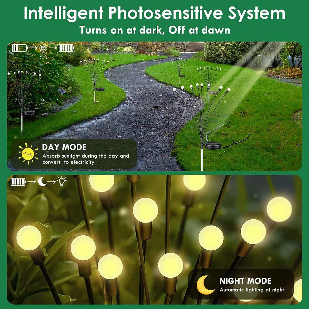 Enchanting Firefly Lights : Solar Powered Garden Lights
