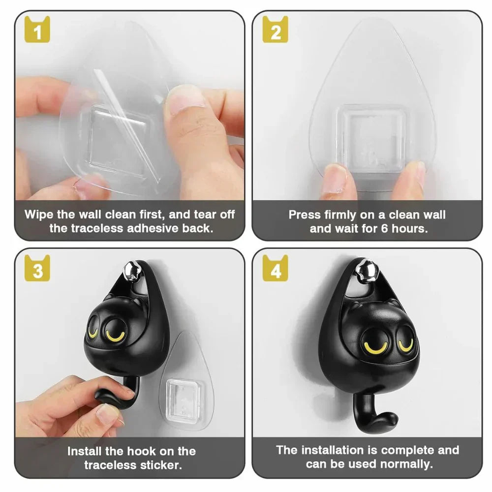Cute Wink Cat Hooks