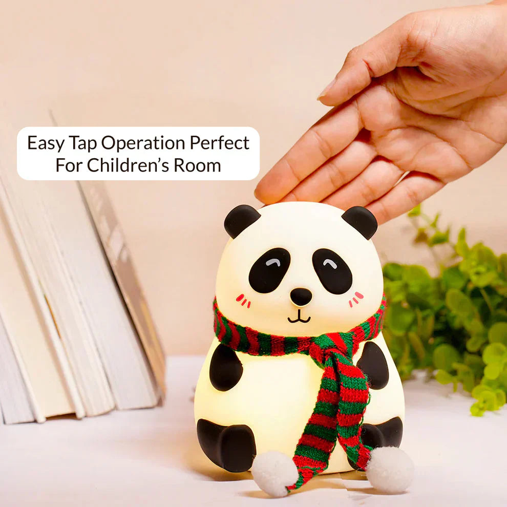 Cute Panda Night Light for Kids, 7-Color Changing Lamp