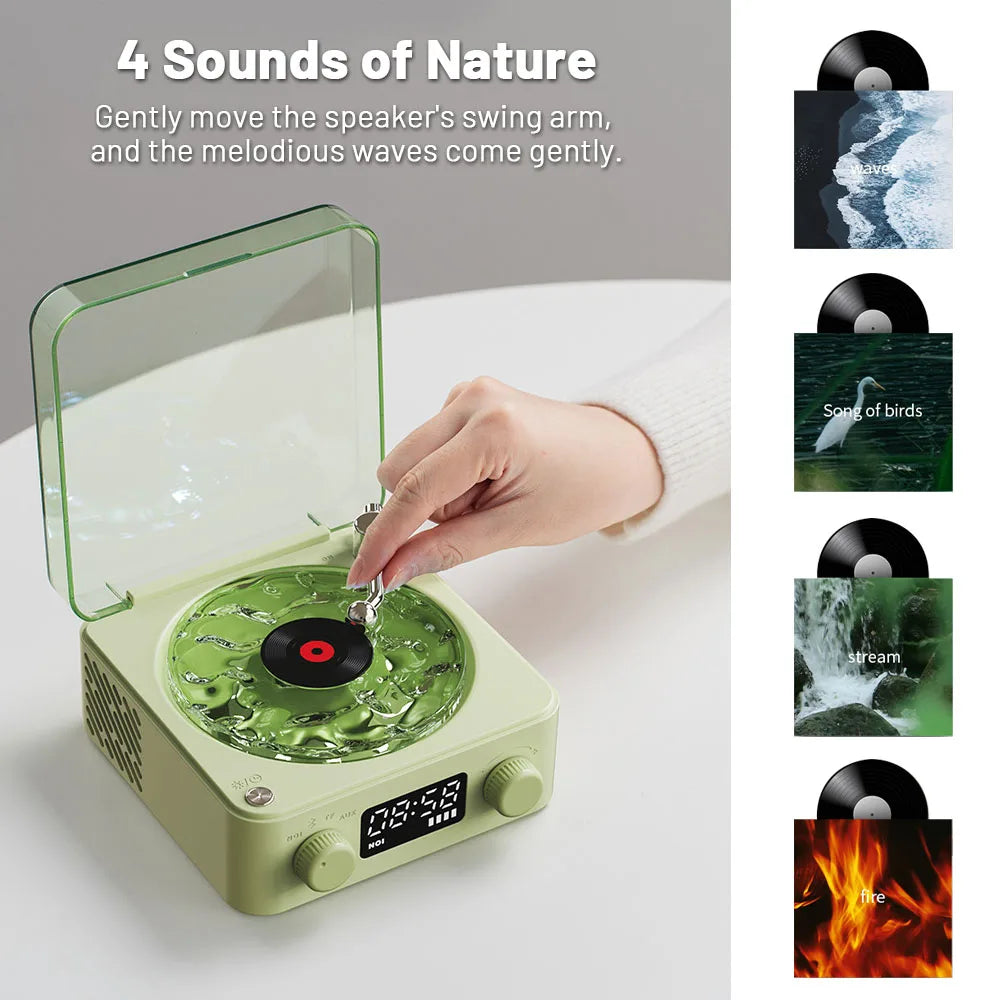 New Release Retro Vintage Vinyl Speaker With Bluetooth & Wave Light