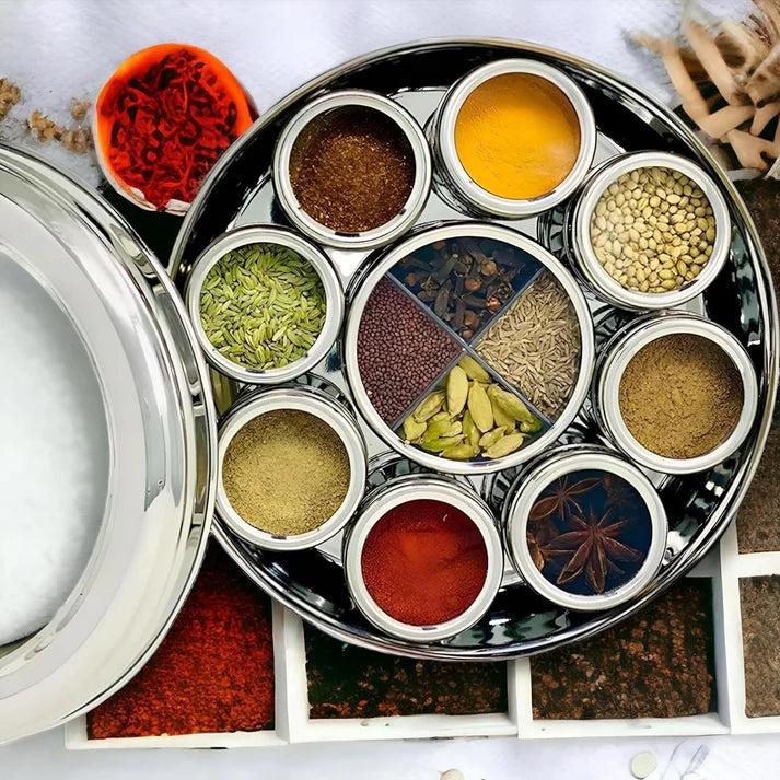 New 12 in 1 Stainless Steel Masala Box