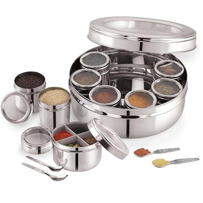 New 12 in 1 Stainless Steel Masala Box