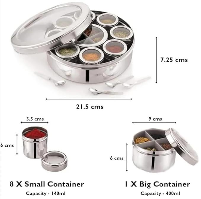 New 12 in 1 Stainless Steel Masala Box