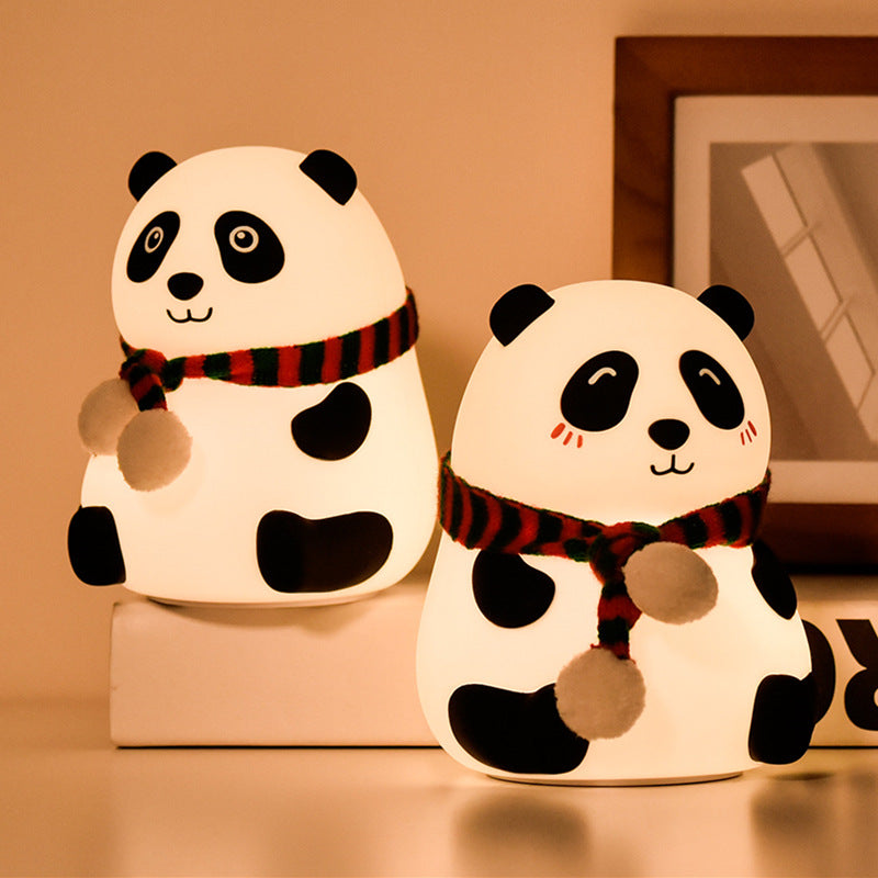 Cute Panda Night Light for Kids, 7-Color Changing Lamp