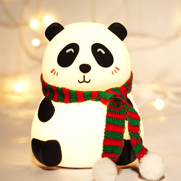 Cute Panda Night Light for Kids, 7-Color Changing Lamp
