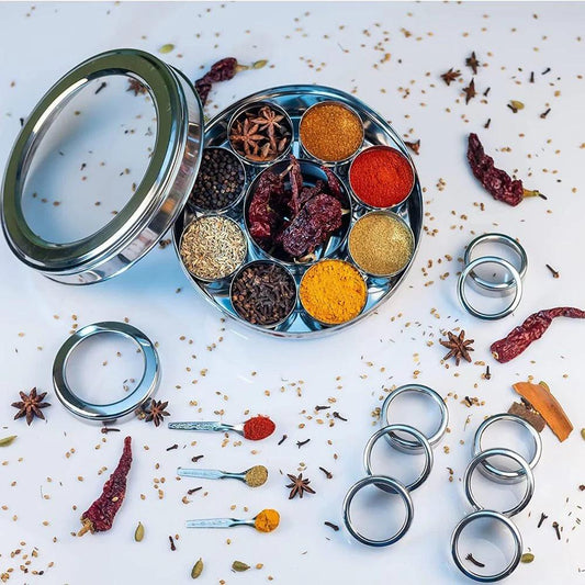 New 12 in 1 Stainless Steel Masala Box