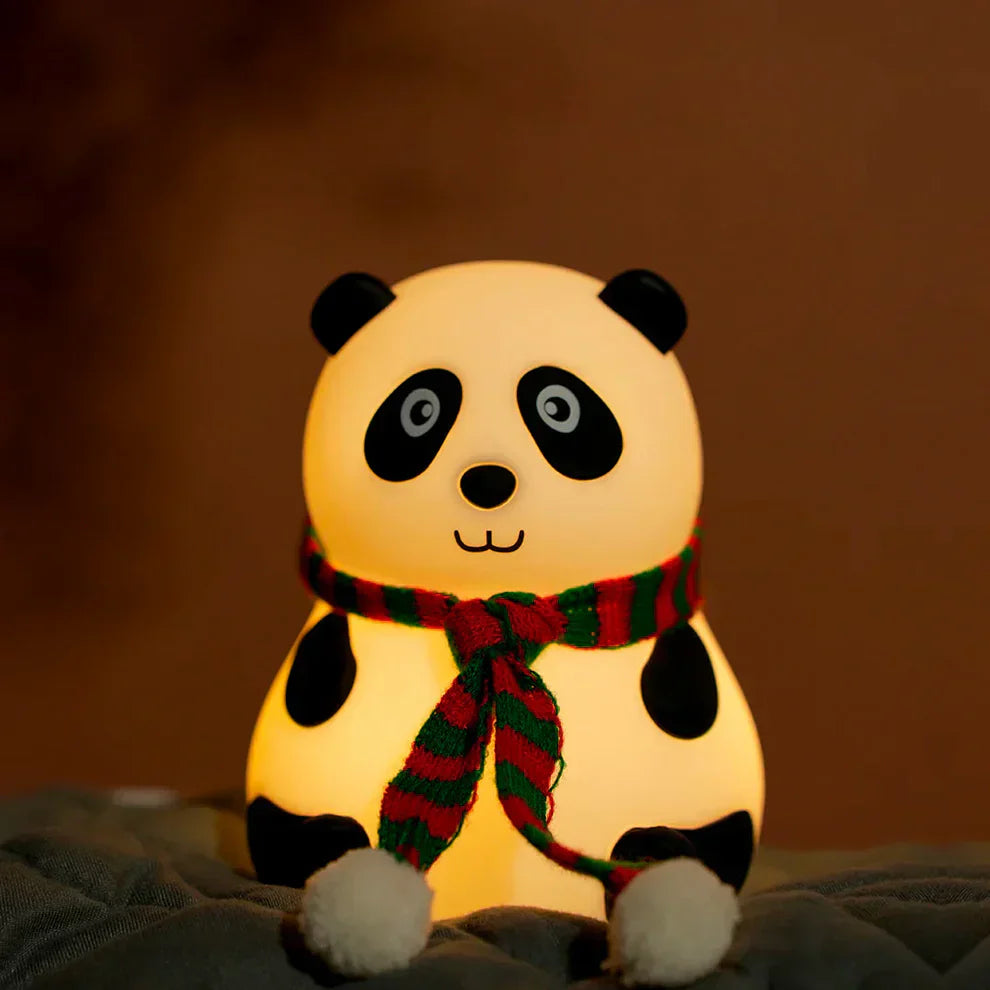 Cute Panda Night Light for Kids, 7-Color Changing Lamp